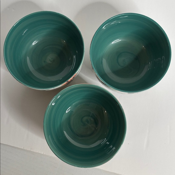 πΈβ¨ Anthropologie Mathilde Hand-Painted Stoneware Bowls β Set of 3 β¨πΈ - Picture 4 of 17